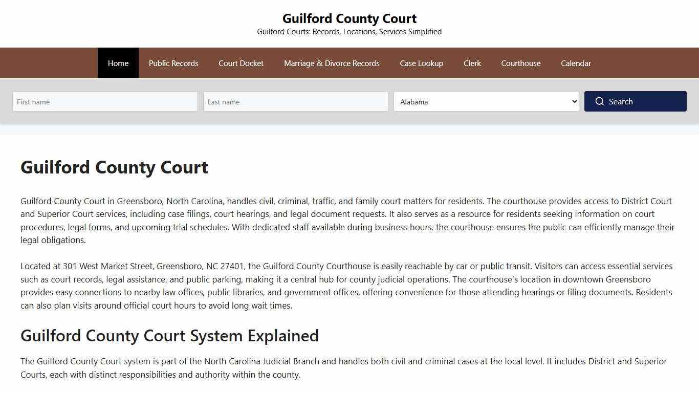 Guilford County Court - Guilford County Court